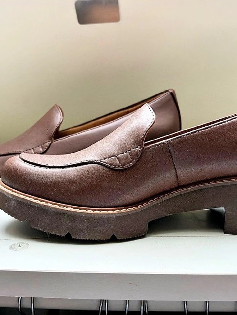 Naturalized  Brown Platform Loafers Like New, never worn